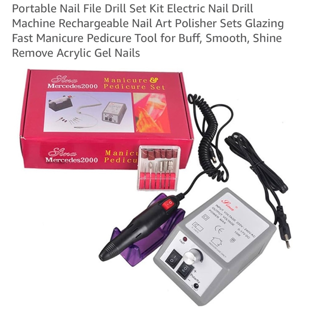 Lina Manicure & Pedicure Set in Red and White